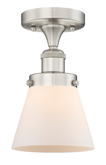 Edison One Light Semi-Flush Mount in Brushed Satin Nickel (405|616-1F-SN-G61)