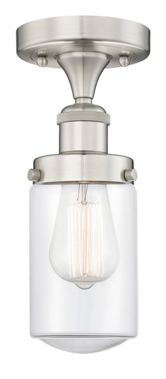 Edison One Light Semi-Flush Mount in Brushed Satin Nickel (405|616-1F-SN-G312)