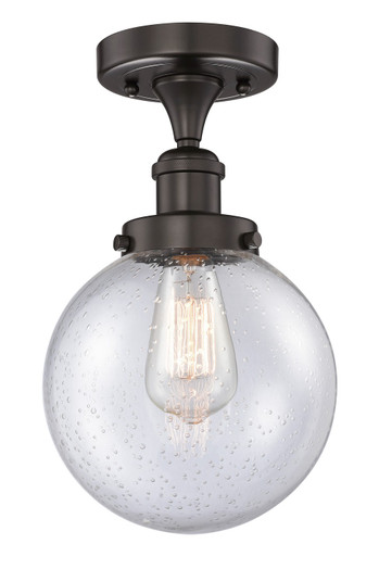 Edison One Light Semi-Flush Mount in Oil Rubbed Bronze (405|616-1F-OB-G204-8)