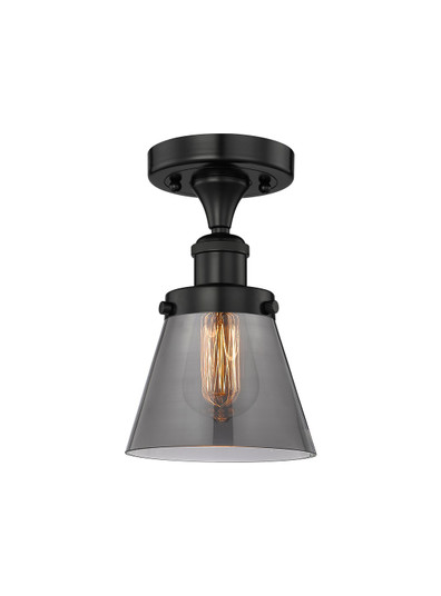 Edison One Light Semi-Flush Mount in Matte Black (405|616-1F-BK-G63)