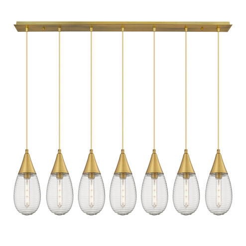 Downtown Urban LED Linear Pendant in Brushed Brass (405|127-450-1P-BB-G450-6SCL)