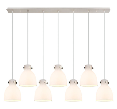 Downtown Urban Four Light Linear Pendant in Polished Nickel (405|127-410-1PS-PN-G412-8WH)