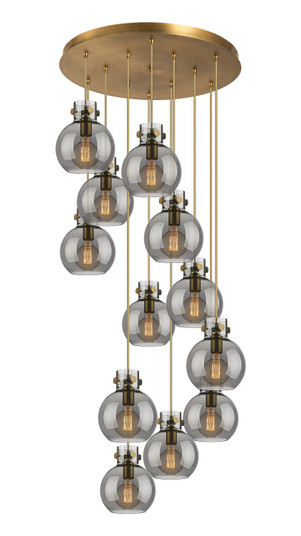 Newton 12 Light Pendant in Brushed Brass (405|126-410-1PS-BB-G410-8SM)