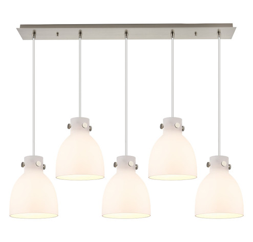 Downtown Urban One Light Linear Pendant in Brushed Satin Nickel (405|125-410-1PS-SN-G412-8WH)