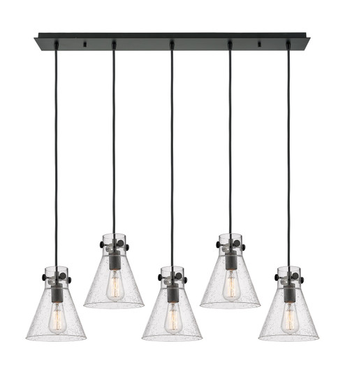 Downtown Urban Eight Light Linear Pendant in Matte Black (405|125-410-1PS-BK-G411-8SDY)