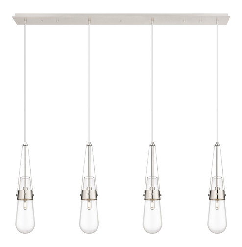 Downtown Urban LED Linear Pendant in Polished Nickel (405|124-452-1P-PN-G452-4CL)