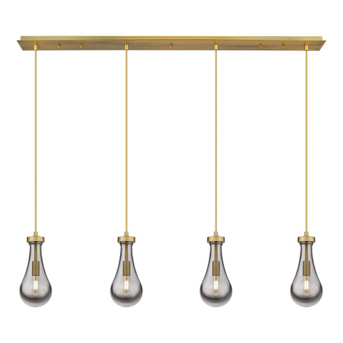 Downtown Urban LED Linear Pendant in Brushed Brass (405|124-451-1P-BB-G451-5SM)