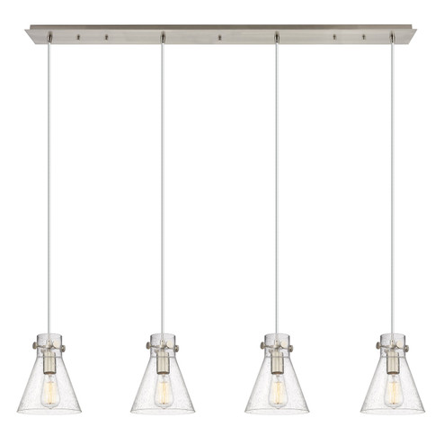 Downtown Urban Six Light Linear Pendant in Brushed Satin Nickel (405|124-410-1PS-SN-G411-8SDY)