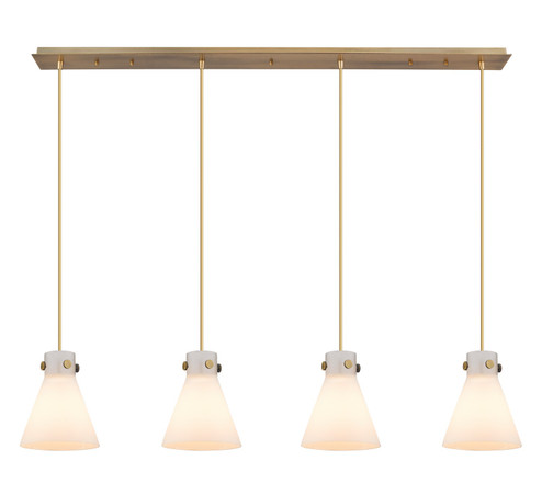 Downtown Urban One Light Linear Pendant in Brushed Brass (405|124-410-1PS-BB-G411-8WH)