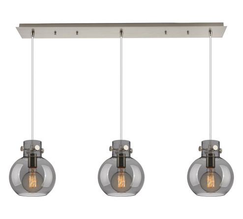 Newton Four Light Linear Pendant in Brushed Satin Nickel (405|123-410-1PS-SN-G410-8SM)