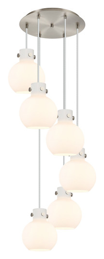 Newton Four Light Pendant in Brushed Satin Nickel (405|116-410-1PS-SN-G410-8WH)