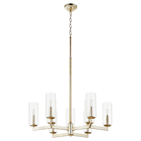 Merrick Nine Light Chandelier in Aged Silver Leaf (19|674-9-60)