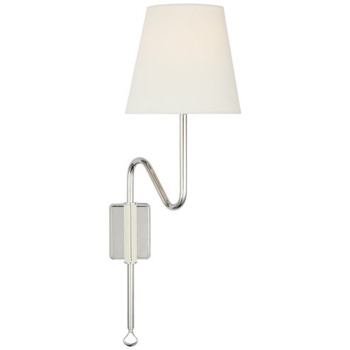 Griffin LED Wall Sconce in Polished Nickel and Parchment Leather (268|AL 2008PN/PAR-L)