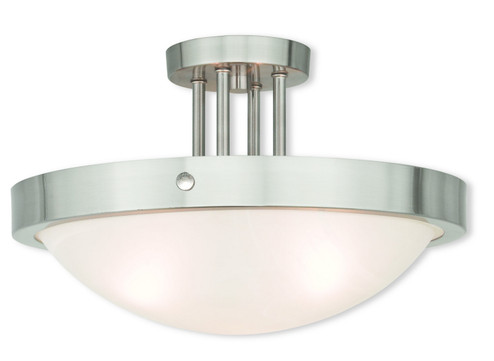 New Brighton Three Light Ceiling Mount in Brushed Nickel (107|73956-91)