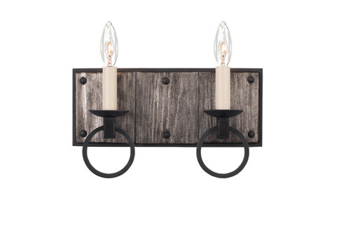 Laramie Two Light Bath in Black Iron (33|509232BI)