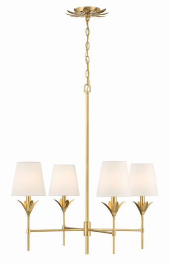 Broche Four Light Chandelier in Antique Gold (60|534-GA)