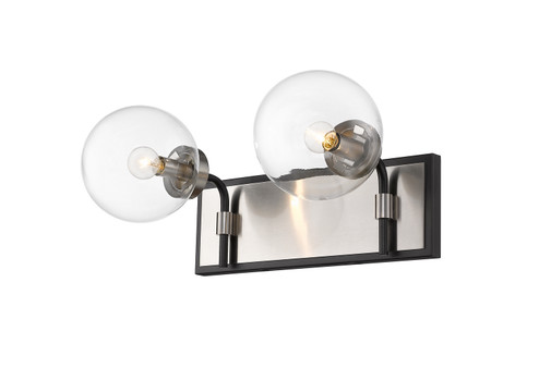 Parsons Two Light Vanity in Matte Black / Brushed Nickel (224|477-2V-MB-BN)