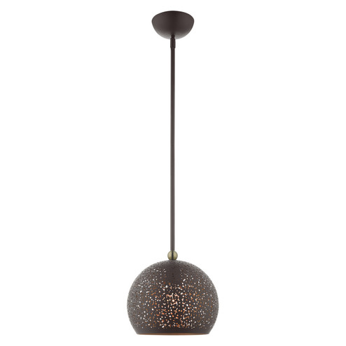 Charlton One Light Pendant in Bronze w/ Antique Brasss (107|49181-07)