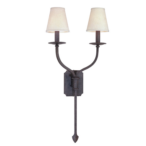 La Brea Two Light Wall Sconce in Textured Iron (67|B2482-TRN)