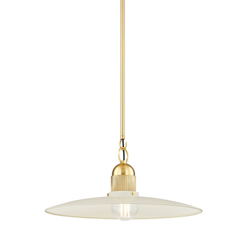 Leanna One Light Pendant in Aged Brass/Soft Cream (428|H793701-AGB/SCR)