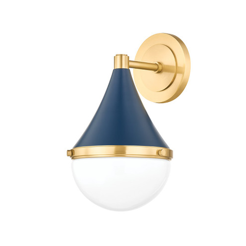 Ciara One Light Wall Sconce in Aged Brass/Soft Navy (428|H787101-AGB/SNY)