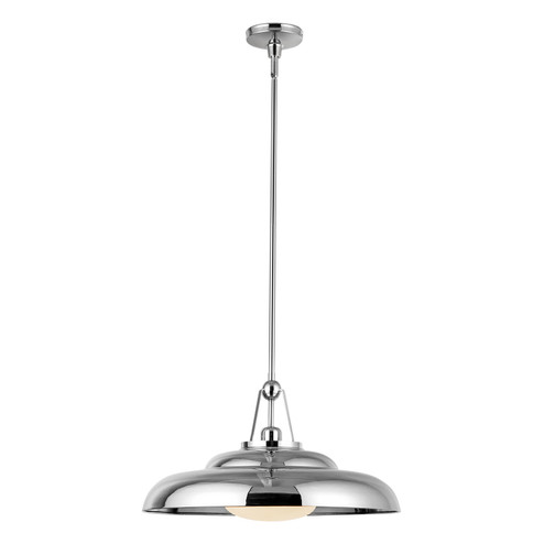 Palmetto One Light Pendant in Polished Nickel/Glossy Opal (452|PD344020PNGO)