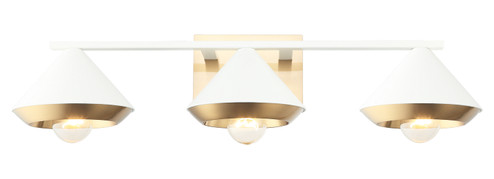 Velax Three Light Wall Sconce in White (423|S06803WHAG)