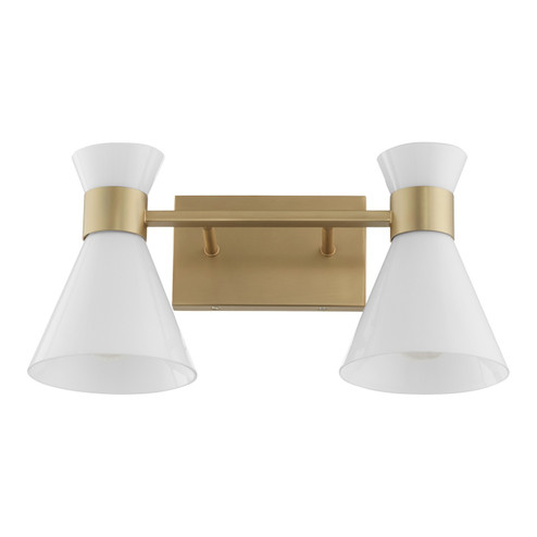 Beldar Two Light Vanity in Aged Brass w/ Gloss Opal (19|5119-2-80)