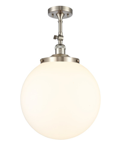 Franklin Restoration One Light Semi-Flush Mount in Brushed Satin Nickel (405|201F-SN-G201-14)