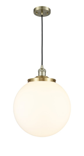 Franklin Restoration One Light Mini Pendant in Antique Brass (405|201C-AB-G201-14) Franklin Restoration One Light Mini Pendant in Antique Brass (405|201C-AB-G201-14)