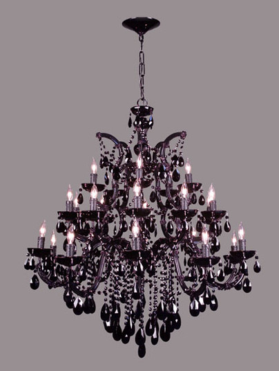 Rialto Traditional 25 Light Chandelier in Black on Black (92|8349 BBLK CBK)