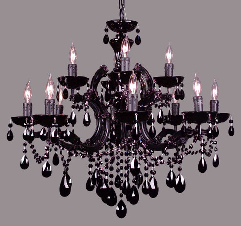 Rialto Traditional 12 Light Chandelier in Gold Color Plated (92|8344 GP CBK)