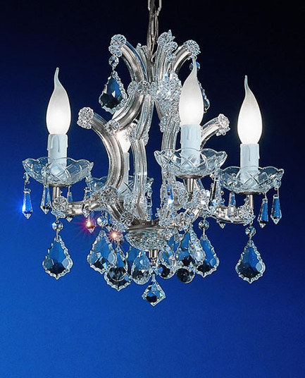 Maria Theresa Four Light Mini Chandelier in Chrome (92|8194 CH C)