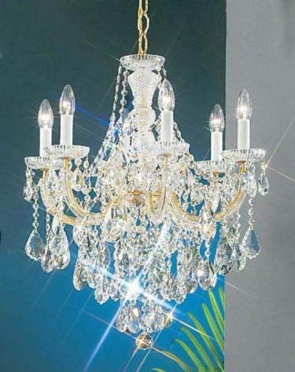 Maria Theresa Six Light Chandelier in Olde World Gold (92|8121 OWG C)