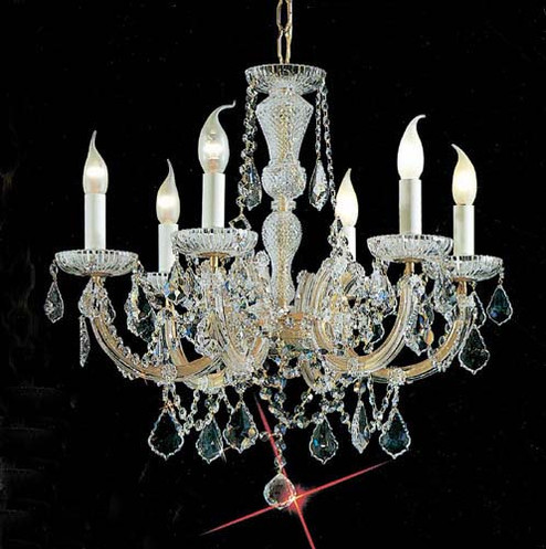 Maria Theresa Six Light Chandelier in Olde World Gold (92|8106 OWG C)