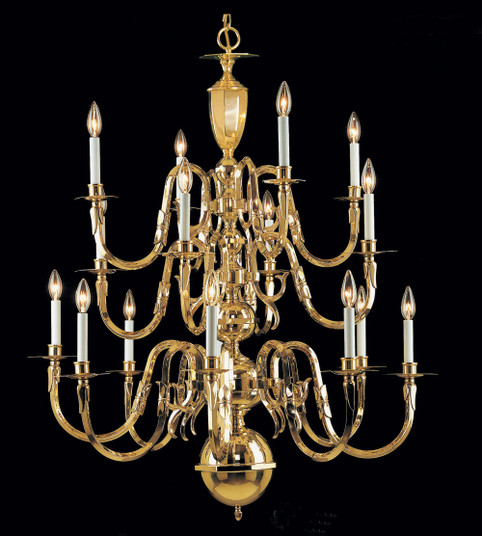 Hampton 16 Light Chandelier in Polished Brass (92|6823)