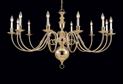 Jamestown 12 Light Chandelier in Polished Brass (92|6735)