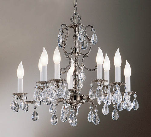 Barcelona Ten Light Chandelier in Millennium Silver (92|5210 MS I)