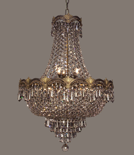Regency II Eight Light Chandelier in Gold Plate (92|1855 G CGT)