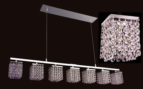 Bedazzle Seven Light Linear Chandelier in Chrome (92|16107 AM-CP)