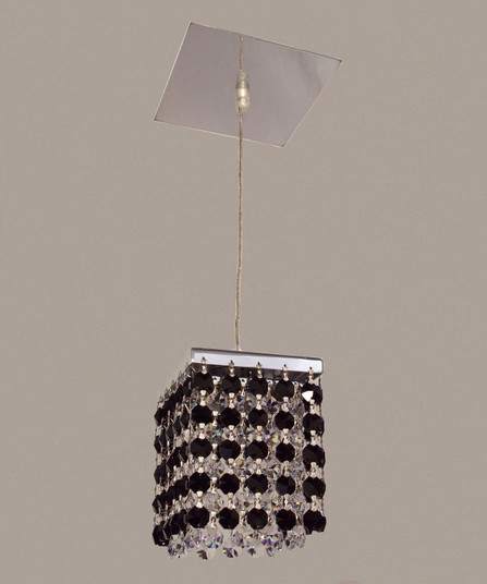 Bedazzle One Light Pendant in Chrome (92|16101 BLK-CP)