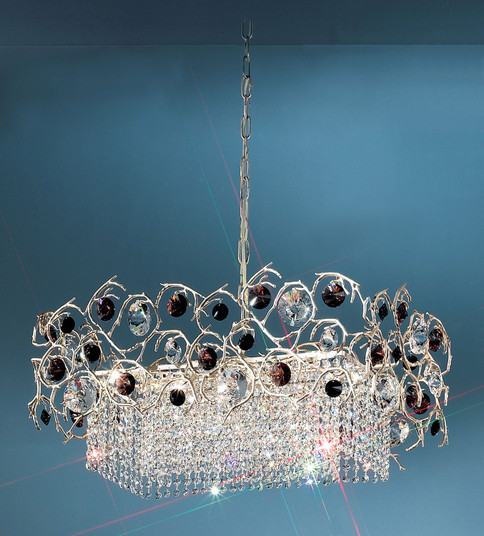 Foresta Colorita Eight Light Chandelier in Silver Frost (92|10038 SF BS)