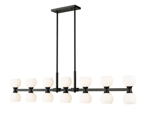 Artemis 14 Light Linear Chandelier in Matte Black (224|494-14L-MB)