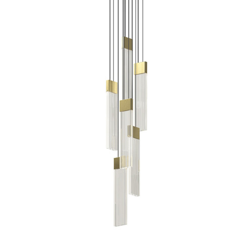 V Panels LED Pendant in Brass (69|3095.14)