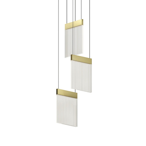 V Panels LED Pendant in Brass (69|3092.14)