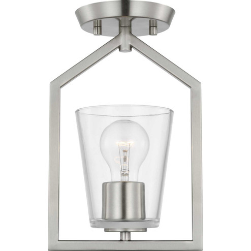 Vertex One Light Semi Flush Mount in Brushed Nickel (54|P350258-009)