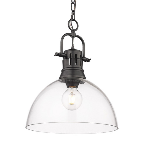 Duncan One Light Pendant in Matte Black (62|3602-L BLK-CLR)