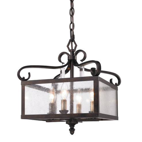 Valencia Four Light Pendant (Convertible) in Fired Bronze (62|2049-M4 FB)