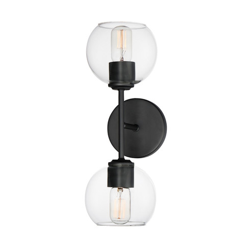 Knox Two Light Wall Sconce in Black (16|21632CLBK)