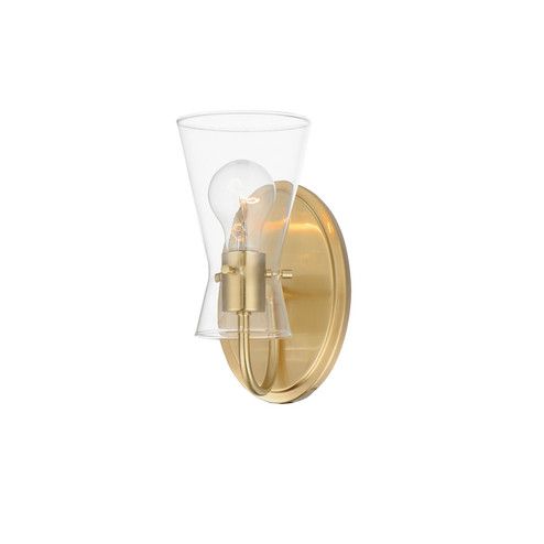 Ava One Light Wall Sconce in Natural Aged Brass (16|12481CLNAB)